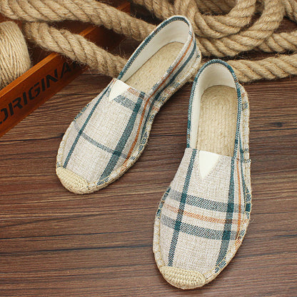 2022 Summer Autumn Men Canvas Shoes Breathable Men's Casual Shoes Slip-On Hemp Shoes Graffiti Espadrilles Women Footwear Flats