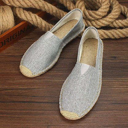2022 Summer Autumn Men Canvas Shoes Breathable Men's Casual Shoes Slip-On Hemp Shoes Graffiti Espadrilles Women Footwear Flats