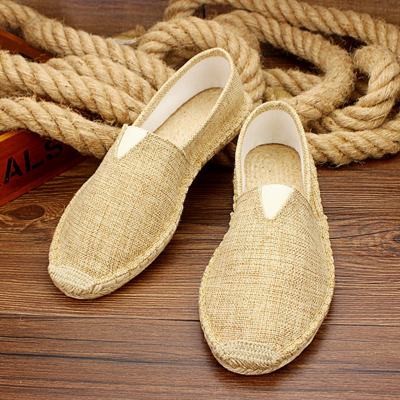 2022 Summer Autumn Men Canvas Shoes Breathable Men's Casual Shoes Slip-On Hemp Shoes Graffiti Espadrilles Women Footwear Flats