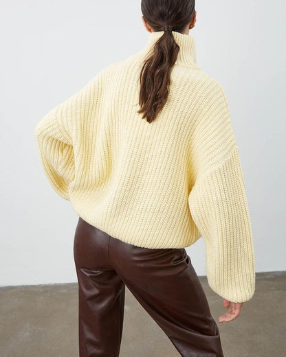 WOTWOY Autumn Winter Thickening Knitted Sweater Women Casual