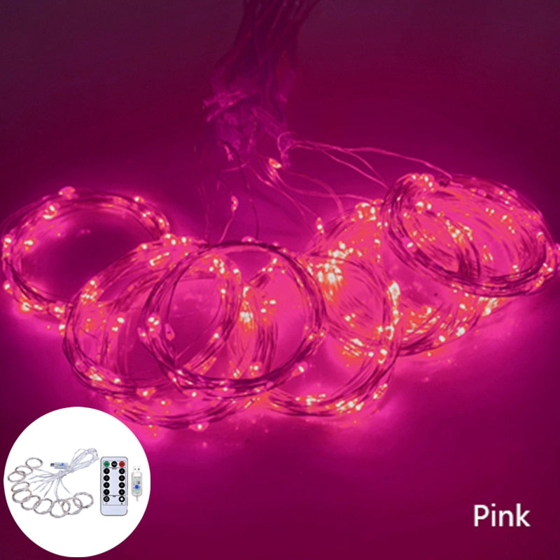 3m 100/200/300 LED Festoon Curtain String Light