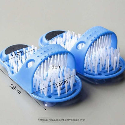 Slipper Foot Scrubber Bath Shoe with Brush Household Bathroom  Foot Cleaning Brush Slipper - Shopy Max