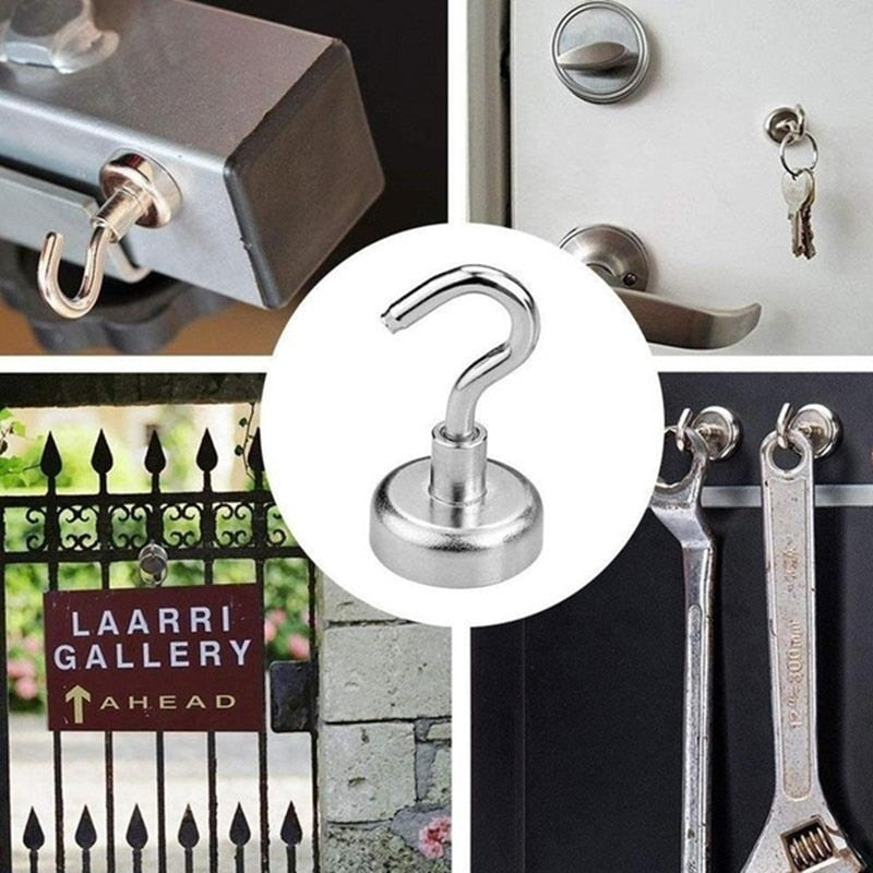 20Pcs Strong Magnetic Hooks Heavy Duty Wall Hooks Hanger Key Coat Cup