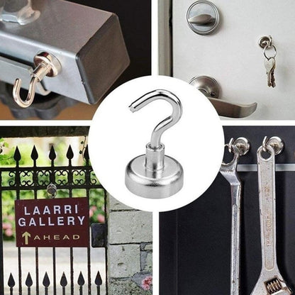 20Pcs Strong Magnetic Hooks Heavy Duty Wall Hooks Hanger Key Coat Cup