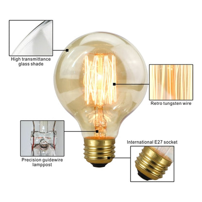 Retro Edison Bulb E27 220V 40W Light Bulb A60 ST58 ST64 T10 T45 T185 G80 G95 Filament