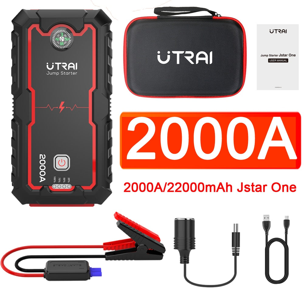 UTRAI 2000A Jump Starter Power Bank Portable Charger Starting Device