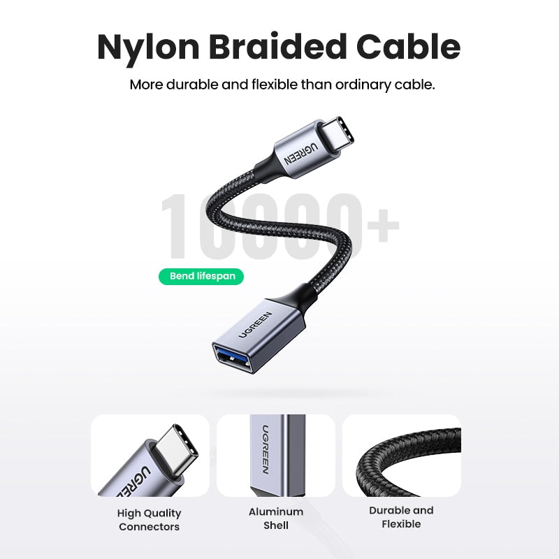UGREEN USB C to USB 3.0 Adapter Type C OTG Cable Thunderbolt 3 to USB Female Adapter OTG Cable for