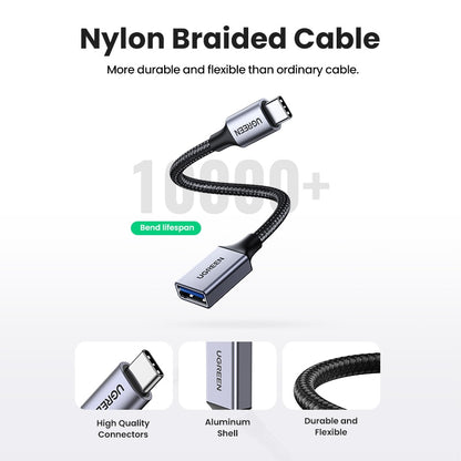 UGREEN USB C to USB 3.0 Adapter Type C OTG Cable Thunderbolt 3 to USB Female Adapter OTG Cable for