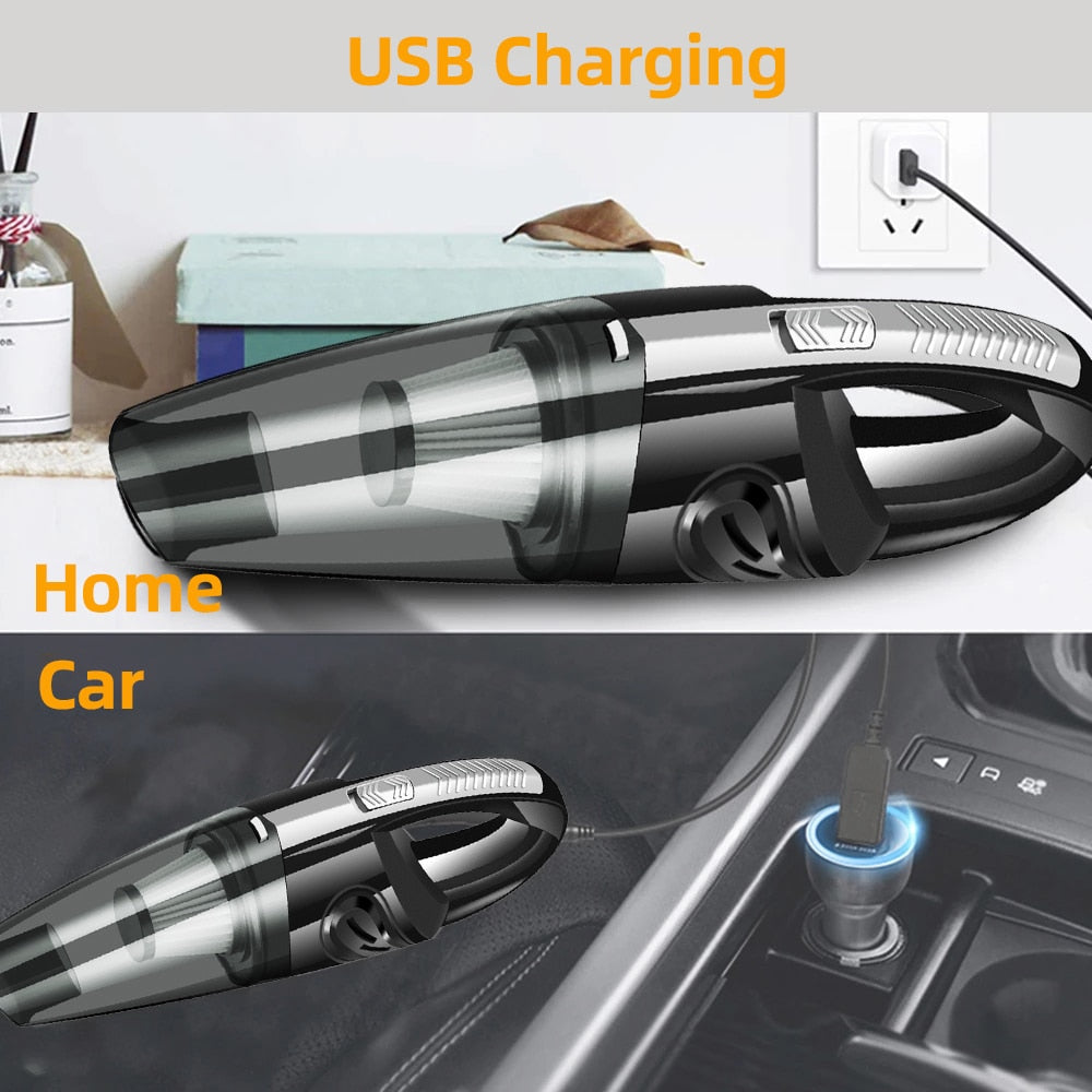 Car Wireless Vacuum Cleaner 9000PA Powerful Cyclone Suction