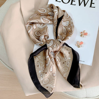70*70cm Spring Autumn Lady Beach Silk Scarf New Style Headscarf Women Fashion Square shawl wrap Luxury foulard bandanna muffler