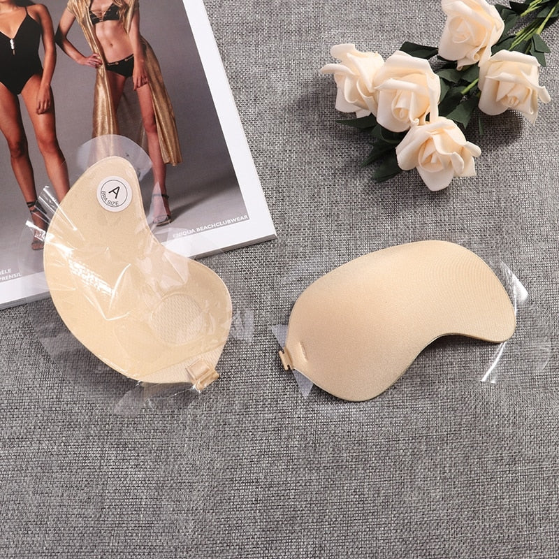 Sexy Sujetador Women's bra Invisible Push Up Bra Self-Adhesive Silicone Seamless Front Closure Sticky Backless Strapless Bra