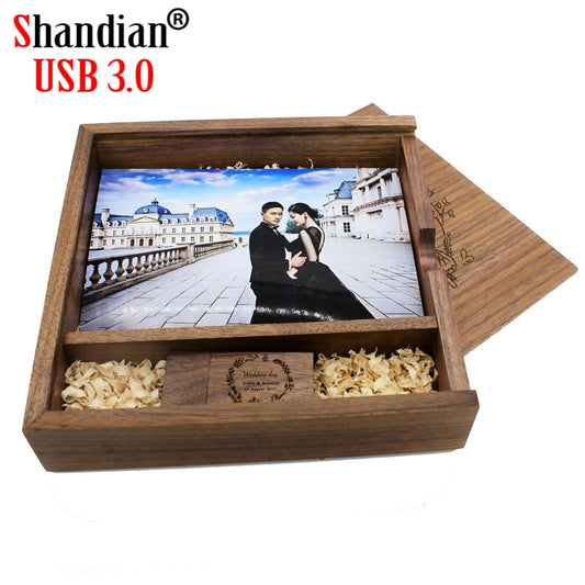 SHANDIAN Wood Album Style High Speed USB 3.0 4GB 8GB 16GB