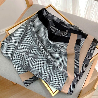 70*70cm Spring Autumn Lady Beach Silk Scarf New Style Headscarf Women Fashion Square shawl wrap Luxury foulard bandanna muffler