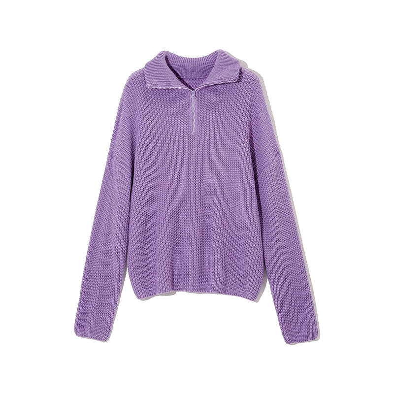 WOTWOY Autumn Winter Thickening Knitted Sweater Women Casual