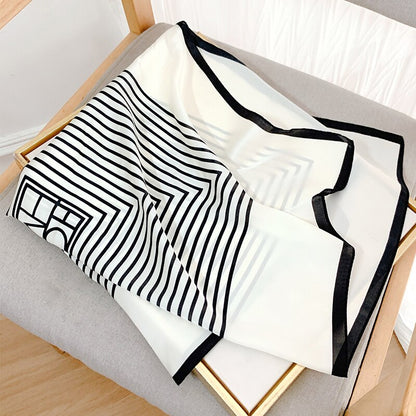 70*70cm Spring Autumn Lady Beach Silk Scarf New Style Headscarf Women Fashion Square shawl wrap Luxury foulard bandanna muffler