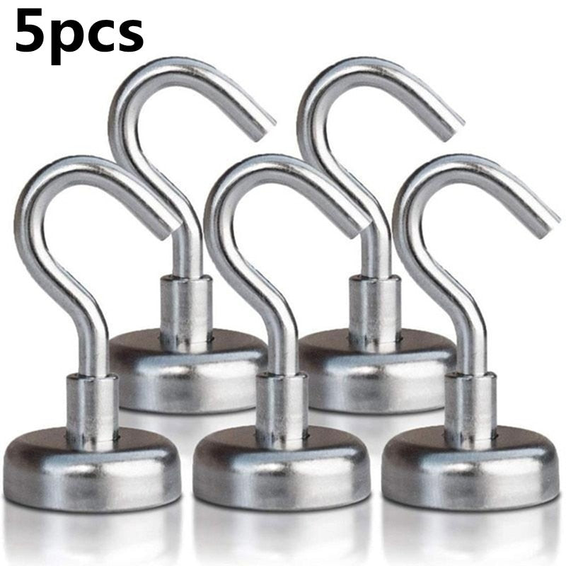 20Pcs Strong Magnetic Hooks Heavy Duty Wall Hooks Hanger Key Coat Cup