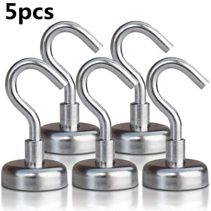 20Pcs Strong Magnetic Hooks Heavy Duty Wall Hooks Hanger Key Coat Cup