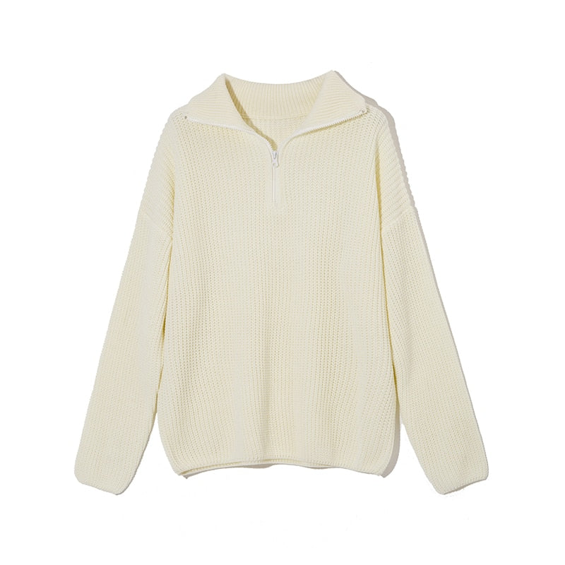 WOTWOY Autumn Winter Thickening Knitted Sweater Women Casual