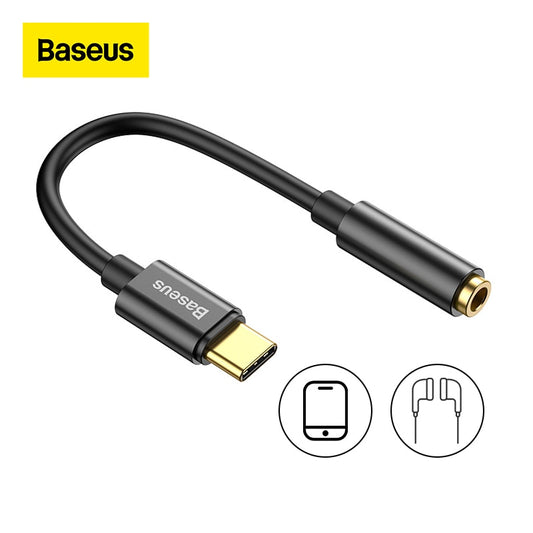 Baseus Type C to 3.5mm Earphone Jack AUX USB C Cable Headphones Adapter 3.5