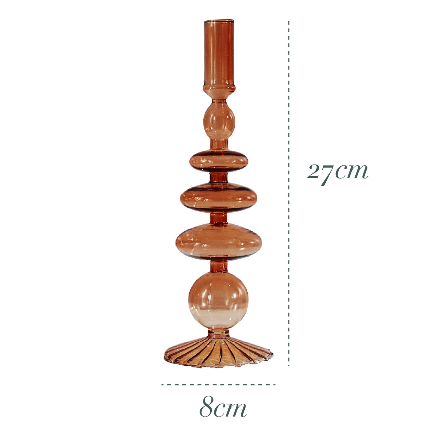 Glass Candle Stick Holders Taper Candles Holder for Candlestick Dinner