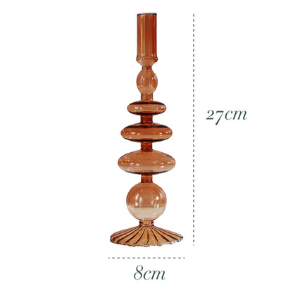 Glass Candle Stick Holders Taper Candles Holder for Candlestick Dinner
