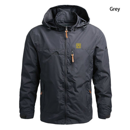 Waterproof Hooded Windbreaker 2022 Spring and Autumn New Large Size Men's Clothing