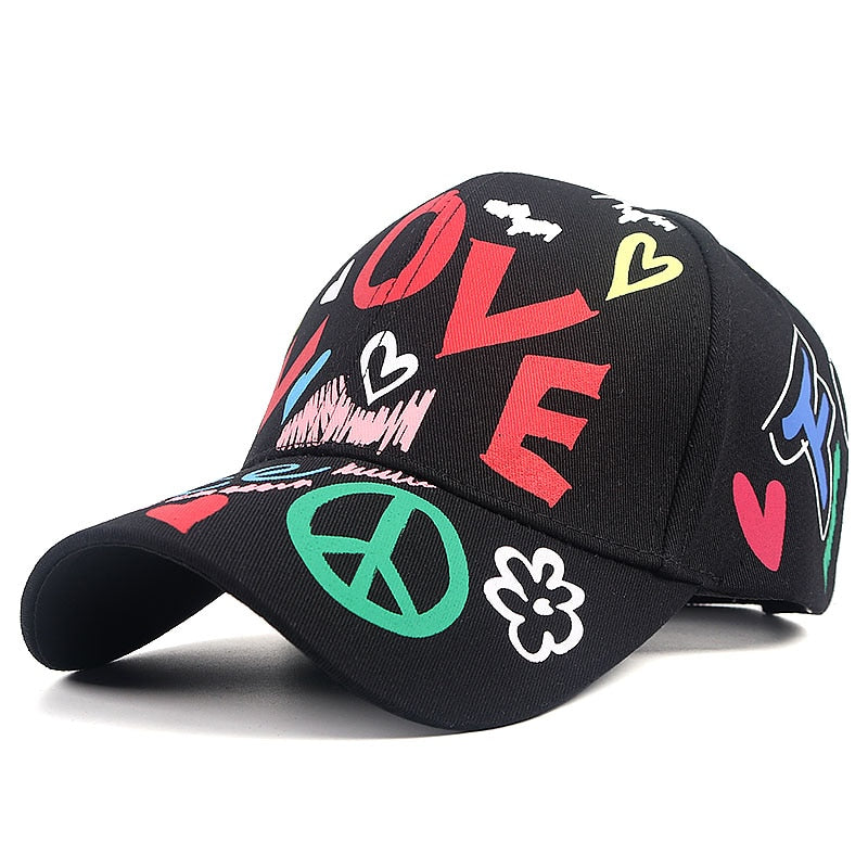 Baseball Cap Women Men 2022 Summer Letter Print Snapback Bone Gorras Para Hombre Casquette Femme Hip Hop Women's Hats Black Caps