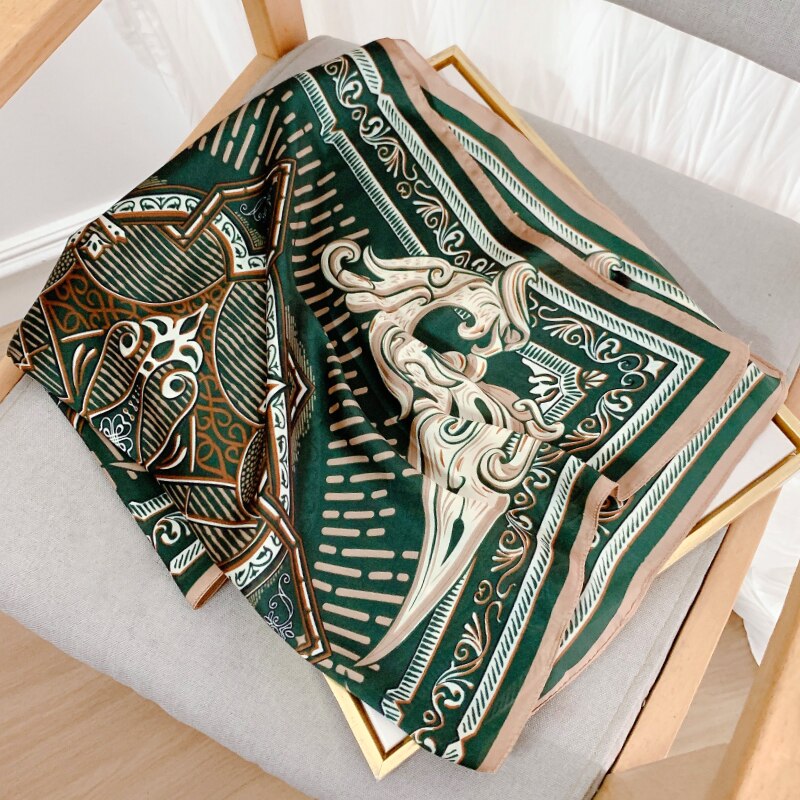 70*70cm Spring Autumn Lady Beach Silk Scarf New Style Headscarf Women Fashion Square shawl wrap Luxury foulard bandanna muffler