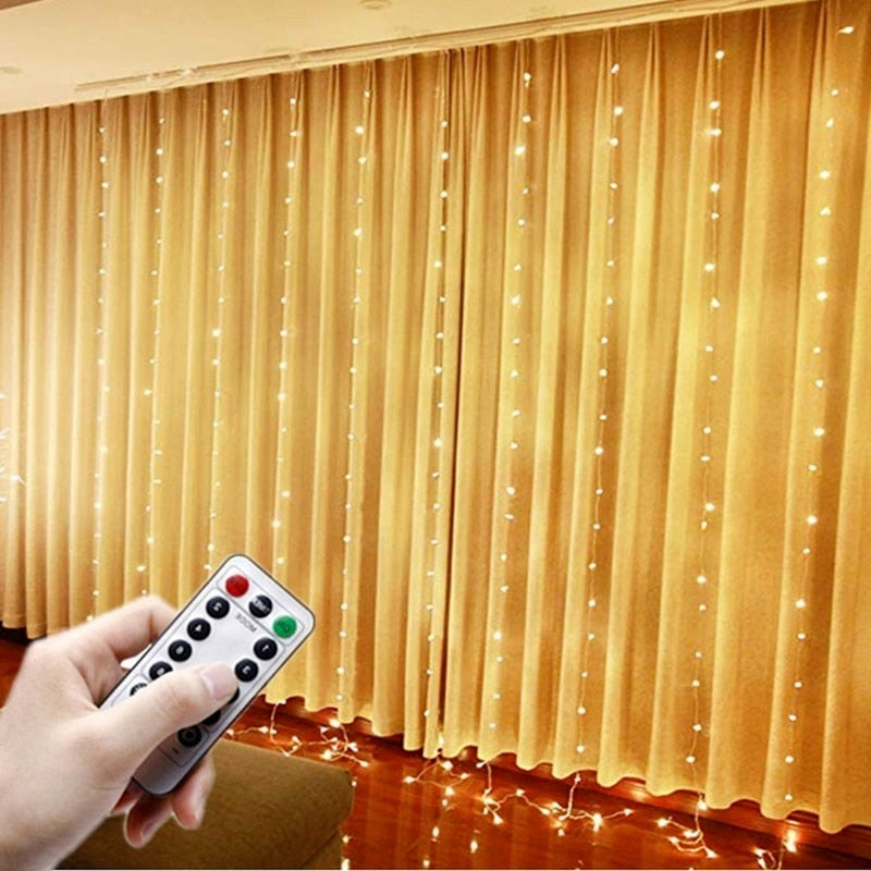 3m 100/200/300 LED Festoon Curtain String Light