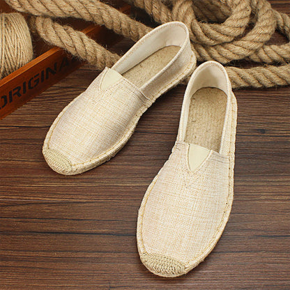 2022 Summer Autumn Men Canvas Shoes Breathable Men's Casual Shoes Slip-On Hemp Shoes Graffiti Espadrilles Women Footwear Flats