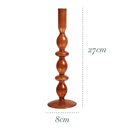 Glass Candle Stick Holders Taper Candles Holder for Candlestick Dinner