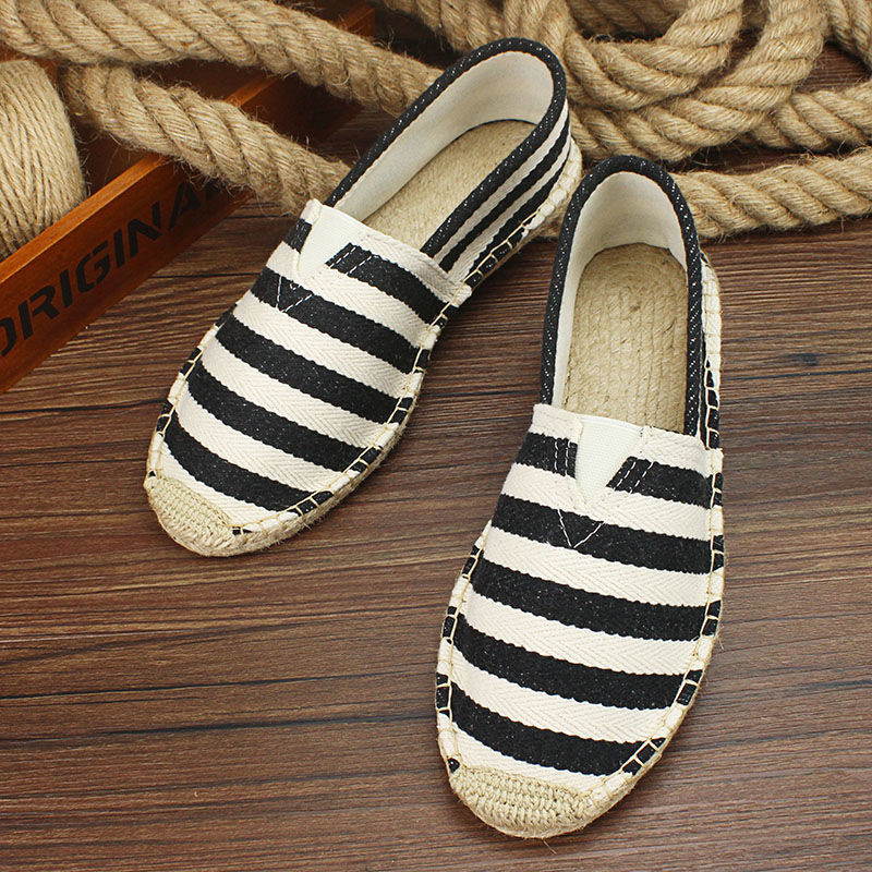 2022 Summer Autumn Men Canvas Shoes Breathable Men's Casual Shoes Slip-On Hemp Shoes Graffiti Espadrilles Women Footwear Flats