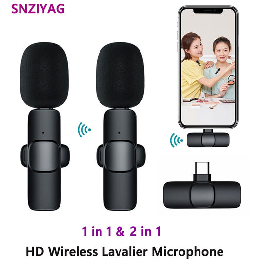 New Wireless Lavalier Microphone Portable Audio Video Recording Mini