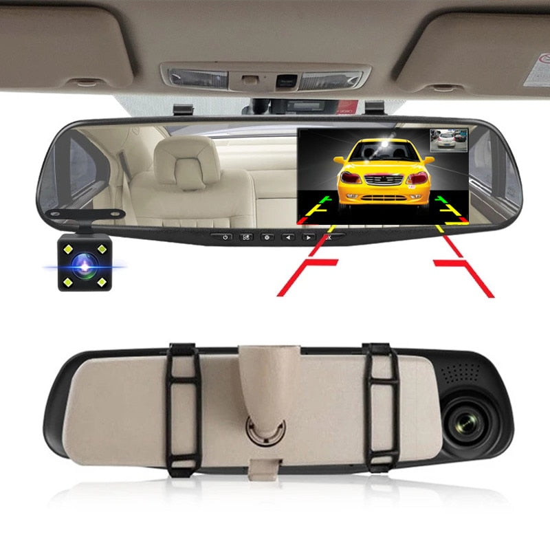 Driving Recorder Front and Rear Cameras 4.3 Inch Night Vision