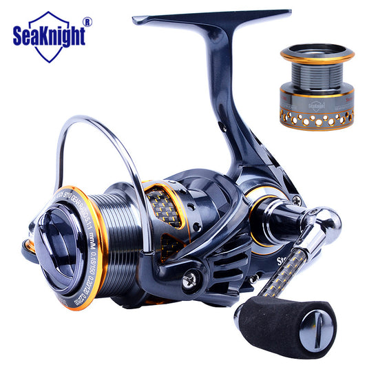 SeaKnight Best Aluminum Spool Spinning Fishing Reel Saltwater Fishing Gear Carbon Fiber Drag and Real 11 Ball Bearings 1000 2000 - Shopy Max