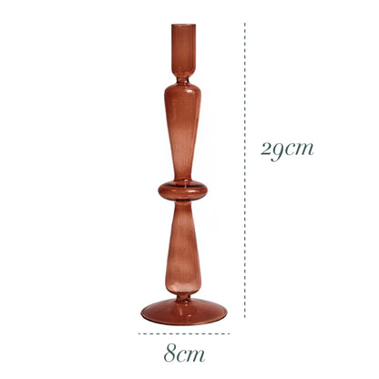 Glass Candle Stick Holders Taper Candles Holder for Candlestick Dinner