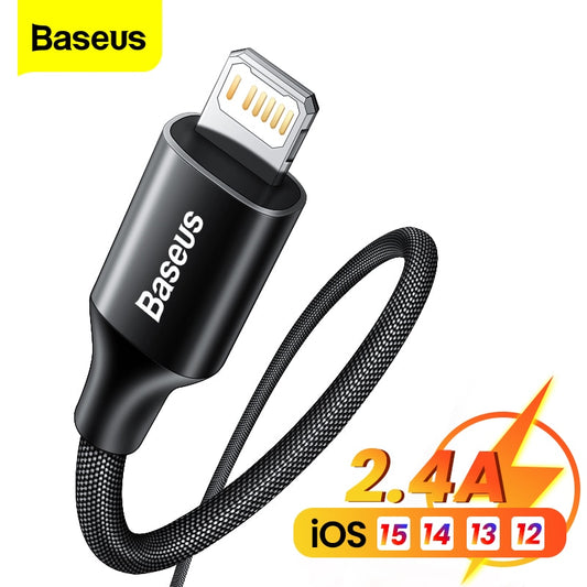 Baseus USB Cable For iPhone 14 13 12 11 Pro Max X XR XS 8 7 6s iPad Fast Charging