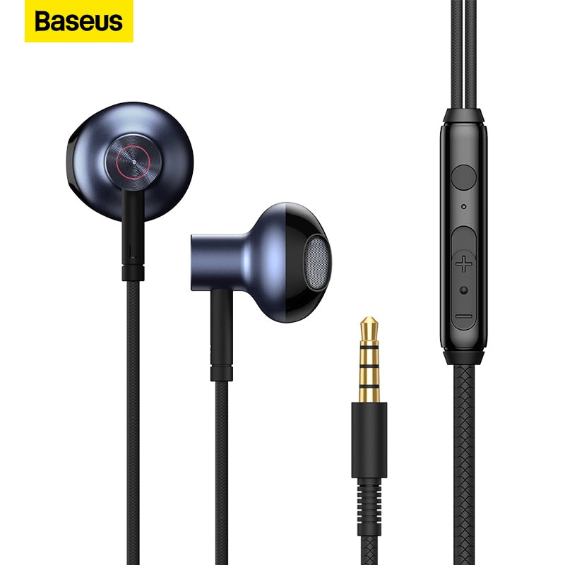 Baseus H19 Wired Earphones 6D Stereo Bass Headphone In-Ear 3.5mm Headset