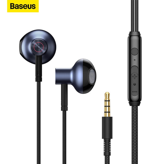 Baseus H19 Wired Earphones 6D Stereo Bass Headphone In-Ear 3.5mm Headset