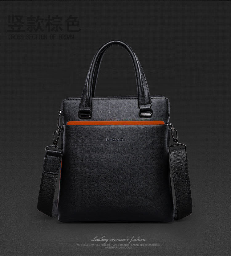 Young fashion  polo men briefcase pu leather business bag 14"  Crossbody laptop briefcase bag men's messenger travel bags