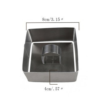 Stainless Steel Cake Ring Mousse Cake Mold Onigiri Sushi Tool with Push Plate Non-