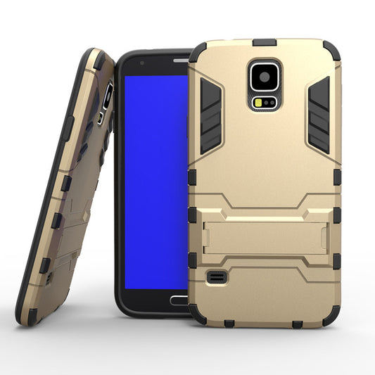 Stand Cases 2 in 1 Luxury Rugged Silicon TPU + PC Cover Mobile Phone Accessories Hybrid For Samsung Galaxy S5 Case - Shopy Max