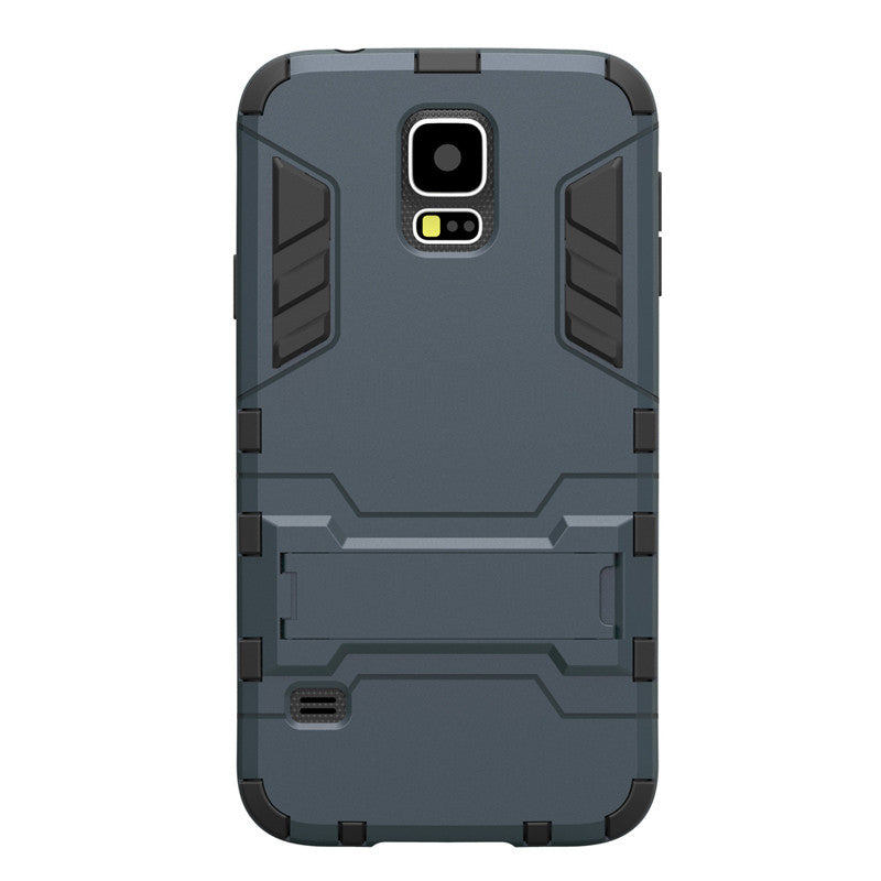 Stand Cases 2 in 1 Luxury Rugged Silicon TPU + PC Cover Mobile Phone Accessories Hybrid For Samsung Galaxy S5 Case - Shopy Max