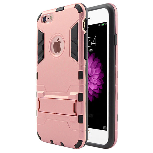 Stand Cases 2 in 1 Luxury Rugged Silicon TPU + PC Cover Mobile Phone Hybrid For Apple iPhone 6 6S iPhone6 4.7 inch Case