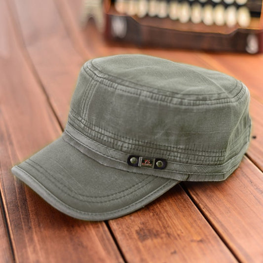 Sunhat Maked Old Flat Cap Adjustable Sunhat Flat Cap Summer Cotton Baseball Cap