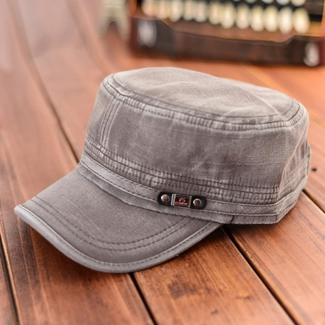 Sunhat Maked Old Flat Cap Adjustable Sunhat Flat Cap Summer Cotton Baseball Cap