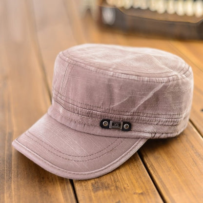 Sunhat Maked Old Flat Cap Adjustable Sunhat Flat Cap Summer Cotton Baseball Cap