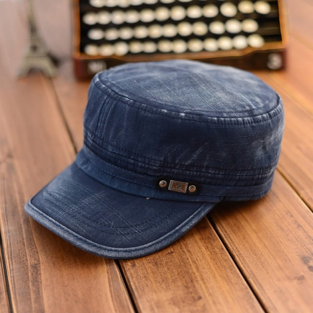 Sunhat Maked Old Flat Cap Adjustable Sunhat Flat Cap Summer Cotton Baseball Cap