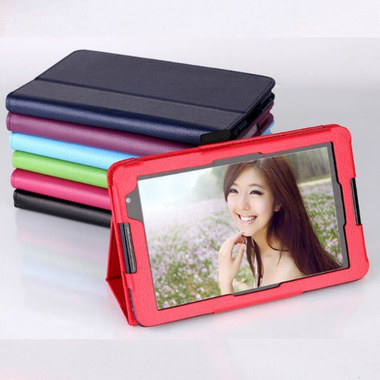 High quality for Lenovo A5500 PU Leather case cover 8 inch multi-angle Stand 3folds Case for Lenovo A5500 Tablet PC