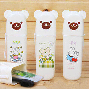 Teddy Bear travel toothpaste toothbrush box - Shopy Max